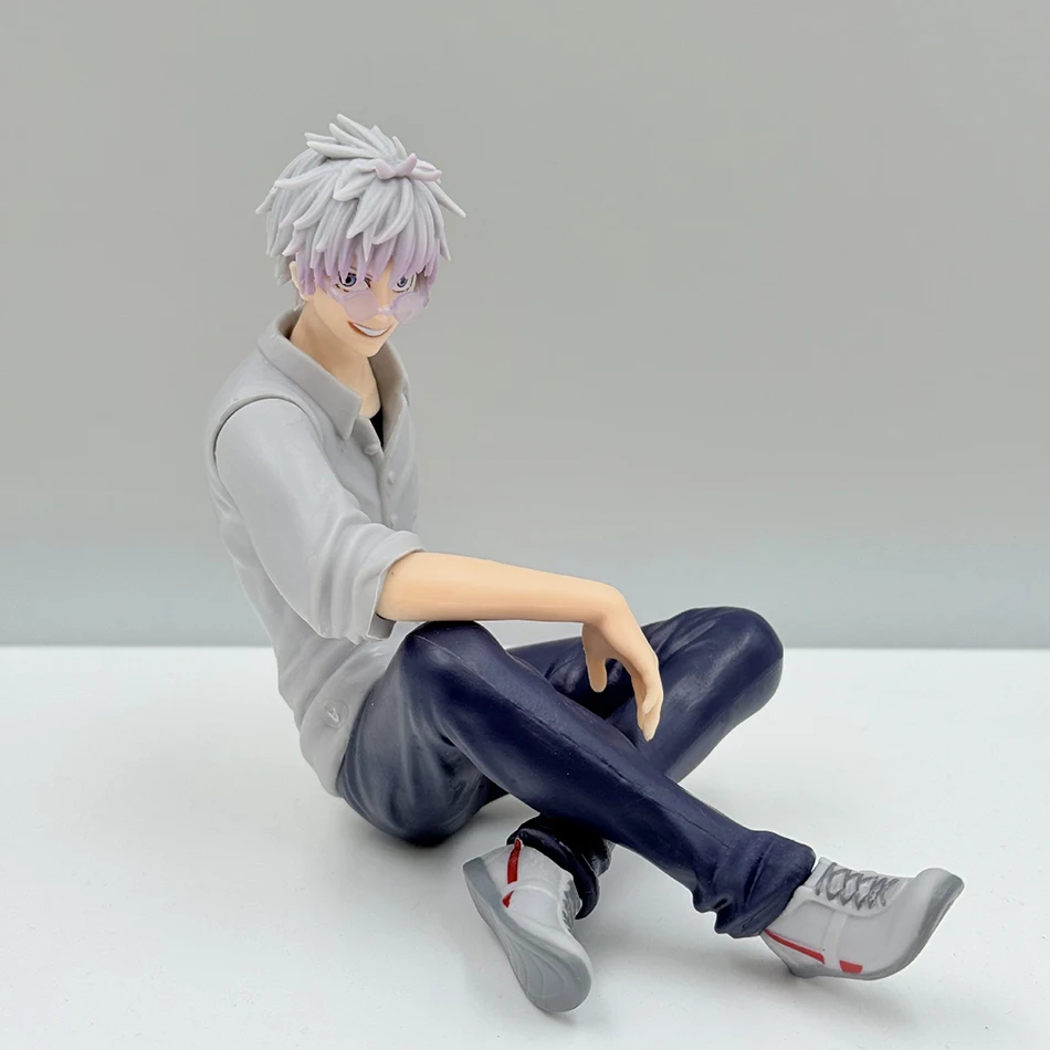 Anime Jujutsu Kaisen 11cm Gojo Satoru Geto Suguru figura postura sentada colección de juguetes más fuertes adornos de decoración PVC