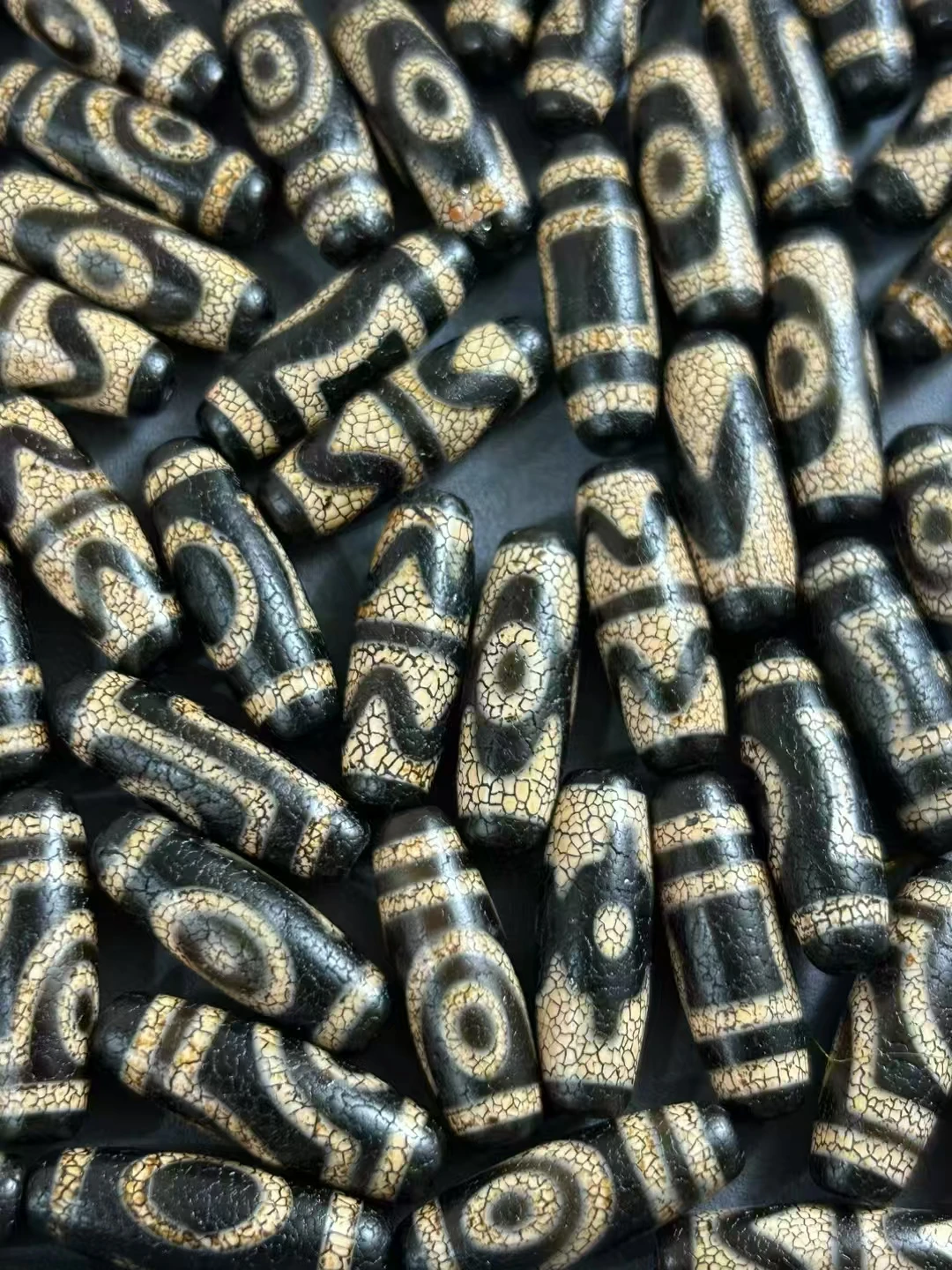 1pcs Dragon scale Vein different patterns Tibetan Dzi Beads DIY Amulet pendant Necklaces for Jewelry making