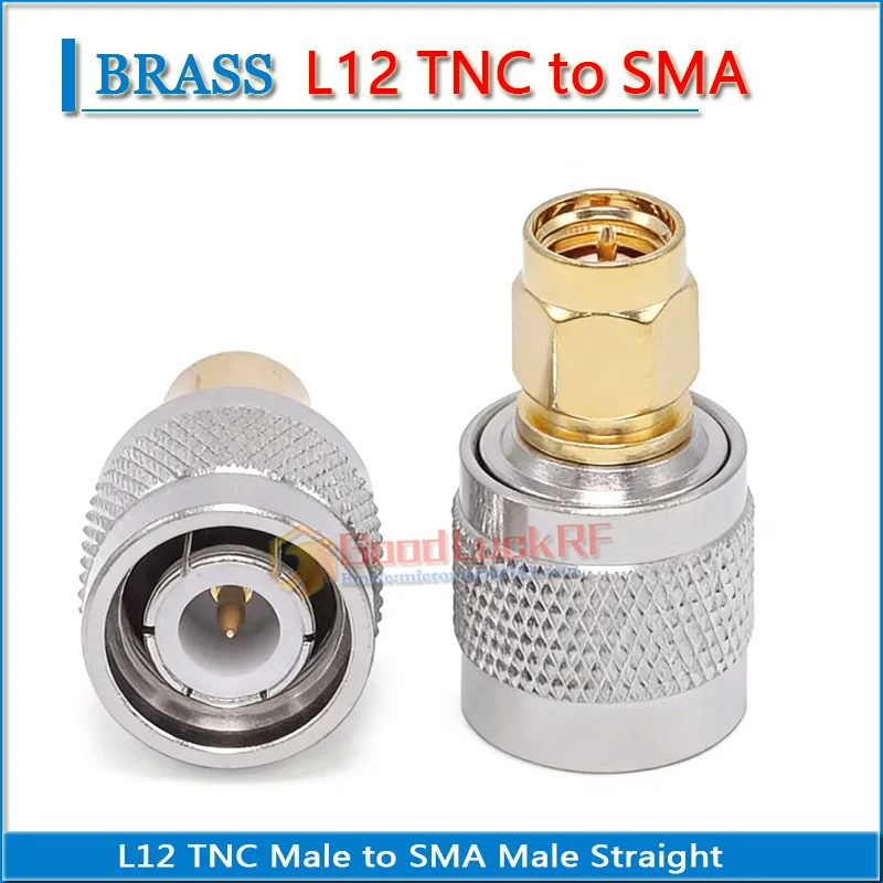 L12 TNC Male to SMA Male Plug Gold Plated Copper Straight 50ohm RF Connector Adapters Socket