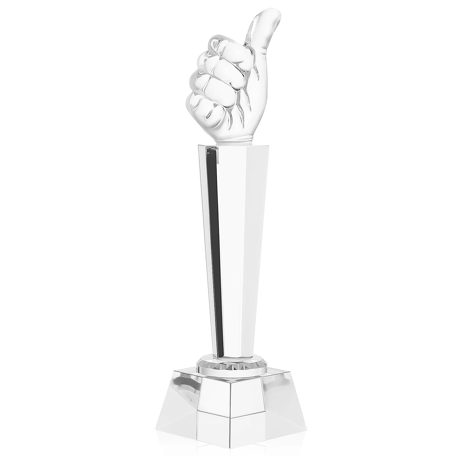 

Glass Thumbs Up Trophy Crystal Award Appreciation Winner Reward Students Teachers Sports Talent Competitions Recognition
