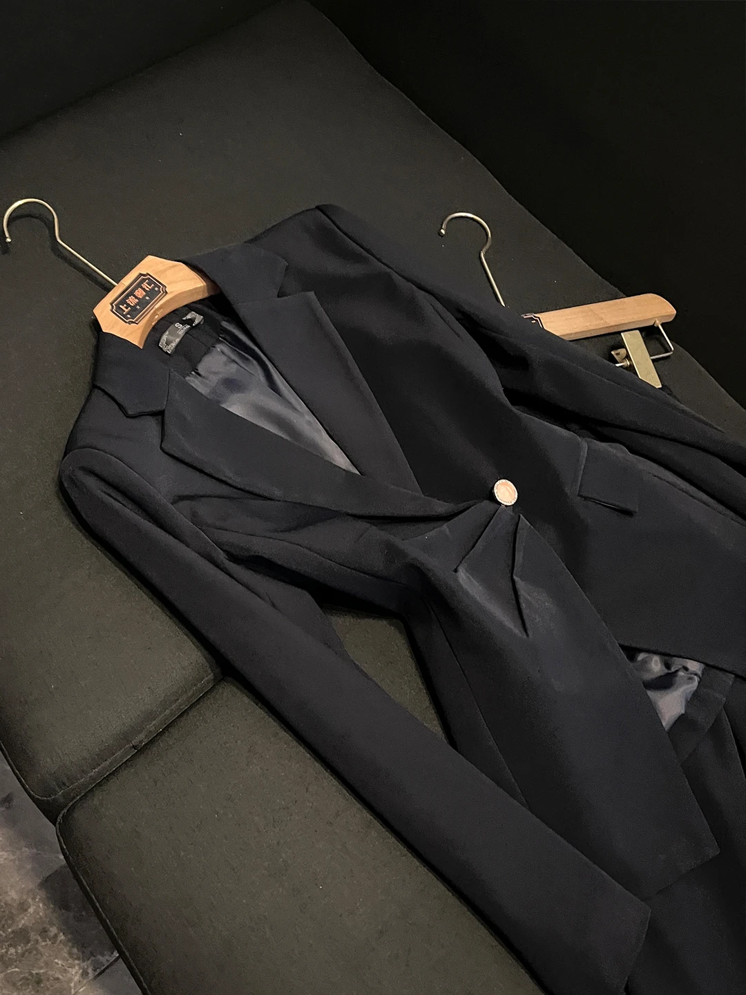 Conjunto de terno azul 2025 outono inverno high-end ele workwear roupa formal ok4 premium quali feminino conjunto visual profissional