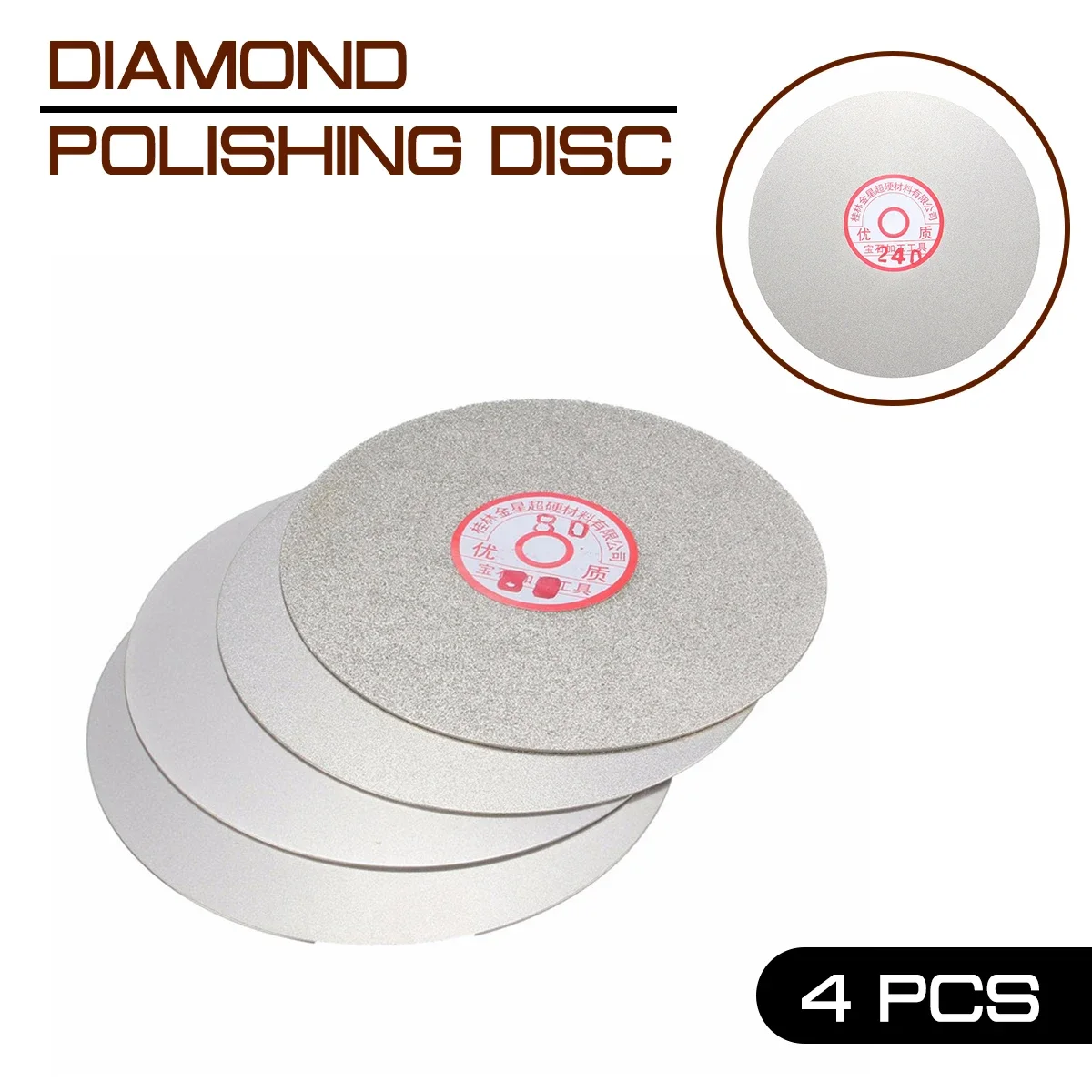 4pcs/set Diamond Polishing Disc 600 800 1200 3000 Grit Lapping Grinding 6\