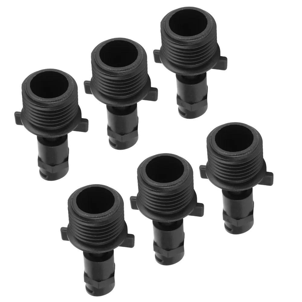 30PCS Durable G1/2 Male Thread Sprinkler Nozzle PP Black Micro Sprinkler Head 180 Degree Fan Spray Nozzle Greenhouse Humidifying