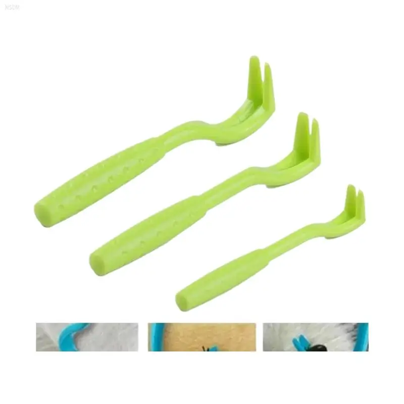 3Sets Flea Remover Hook Tick Remover Tweezer Tick Pull Pet Dog Tick Clamp Accessaries Pet Mite Flea Extractor Dog Accessarie