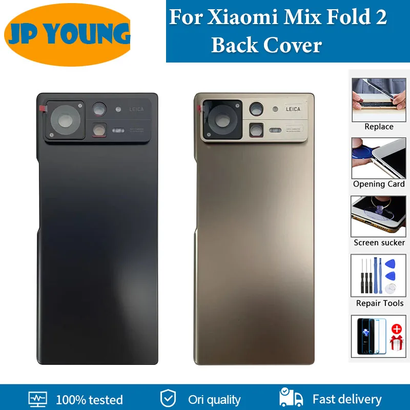 

Качественная задняя крышка AAA + для Xiaomi Mix Fold 2, задняя крышка батарейного отсека, дверной корпус 22061218 Замена запасных частей для заднего стекла корпуса C