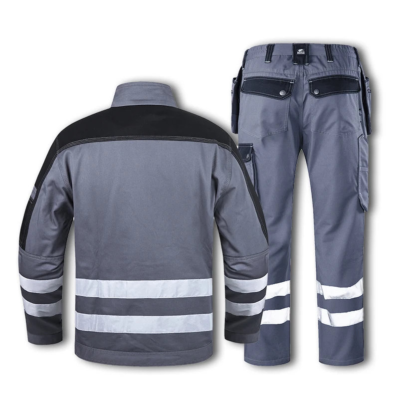 Multi Pocket Reflective Safety Work Clothes, Wear-Resistant Workshop Macacão, Machine Repair, Joelheiras Multifuncionais, Homens e Mulheres