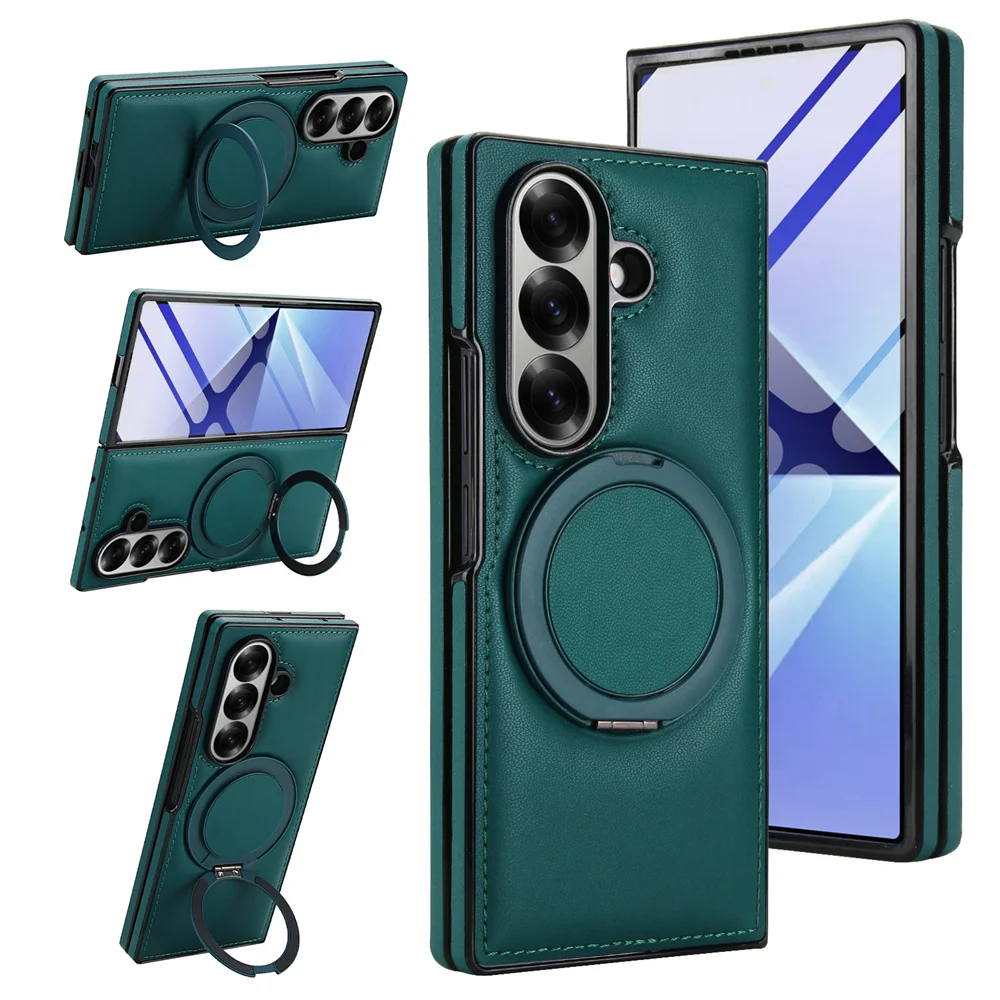 

Для Galaxy Z Fold 7, 6, 5, 4, 3, 360 ° Чехол-подставка с магнитным кольцом для Samsung Z Fold4 Fold3 Fold5 Fold6 Fold7, чехол-держатель Magsafe