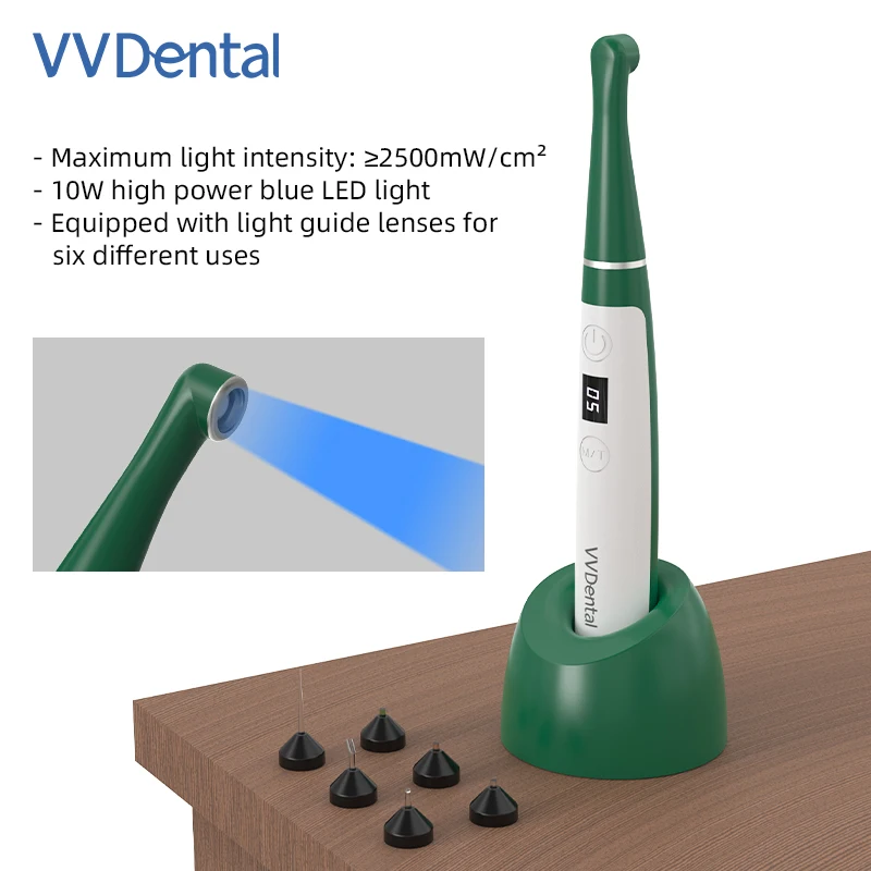 VVDental LED Curing Light Wireless 1 Second Curing Lamp Equipment 2500mW/cm² Resin Cure Photopolymerize Lamp Dentistry Machine