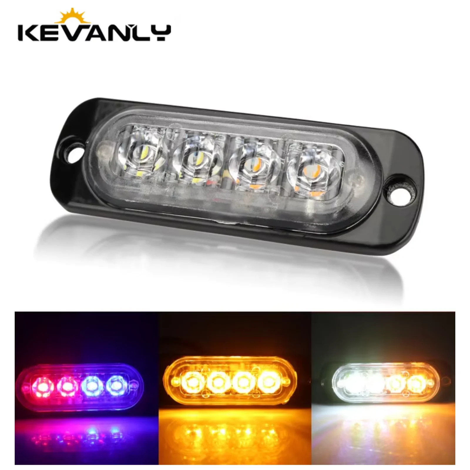 RXZ 12V 24V 4SMD Car Strobe Warning Light Truck light Side Marker Light Emergency Strobe Warning Light Grill Flashing Breakdown