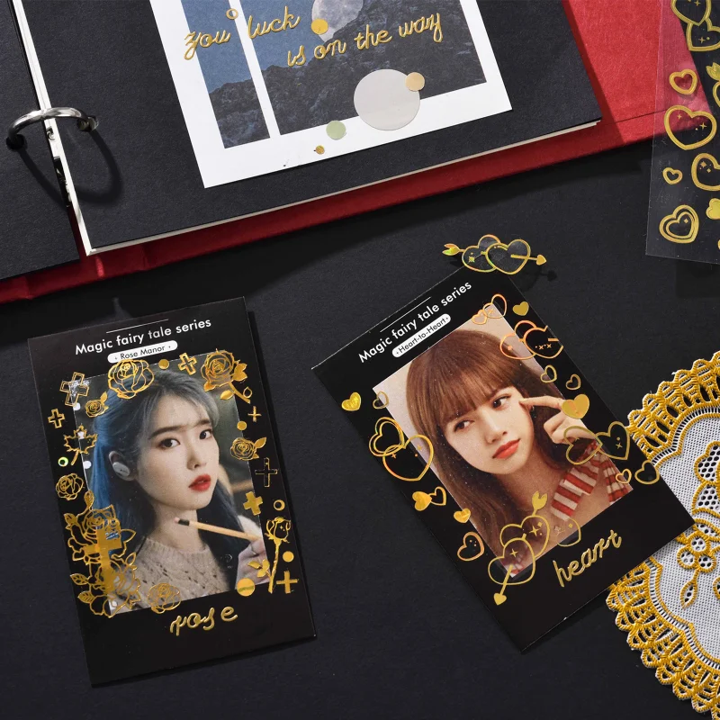 Laser Magic Fairy Tale Series Girl Hand Book Stickers Colorful Decorative Stickers PVC Waterproof Stationery Sticker