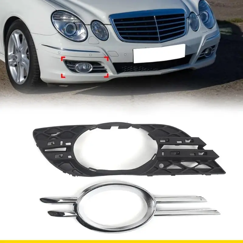 SZCH 2x High Visibility Front Bumper Grille Cover 2118850922 2118851174 For E320 E350
