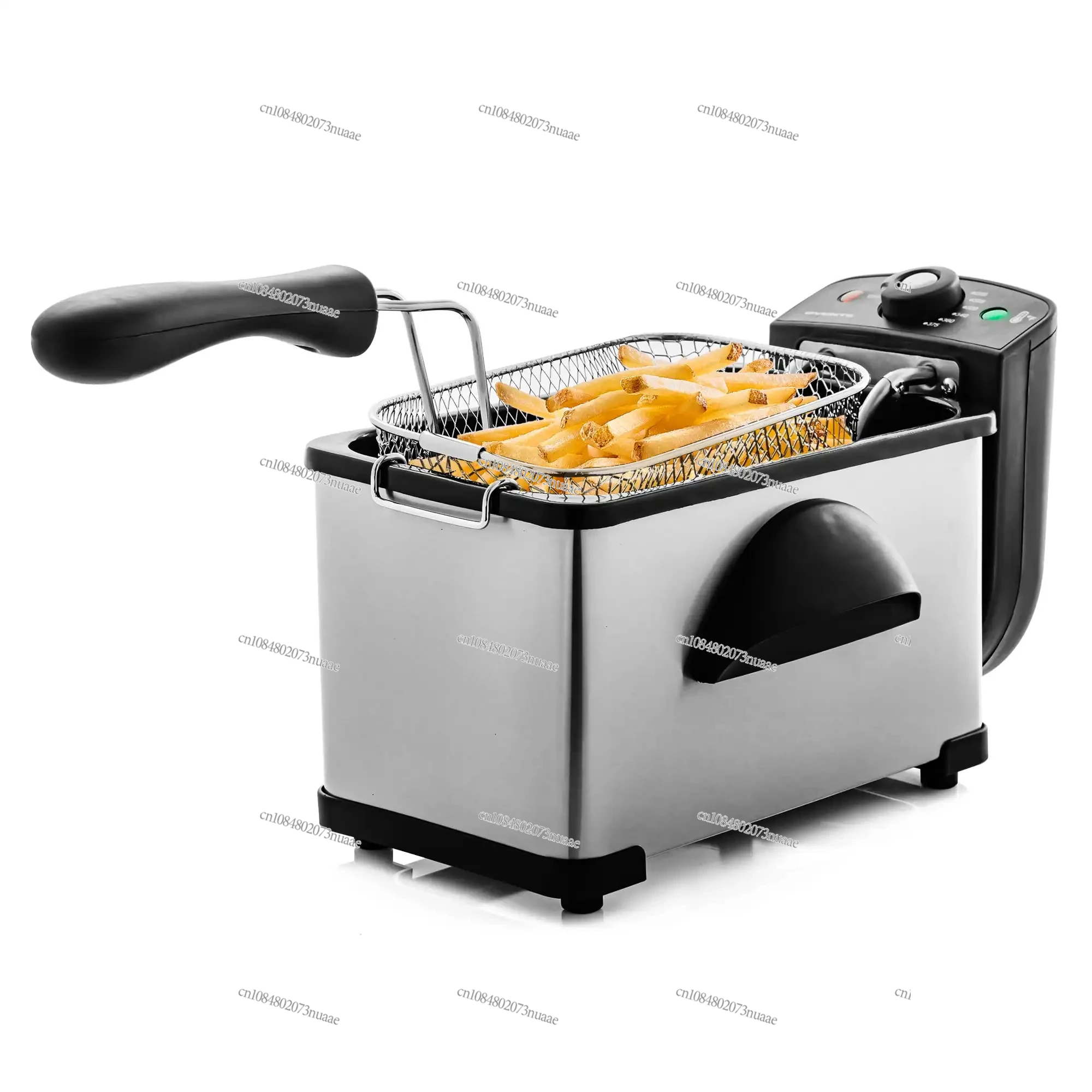 Electric Fryer with Observation Window and Odor Filter, 2 L, 1500 Watts, Adjustable Temperature