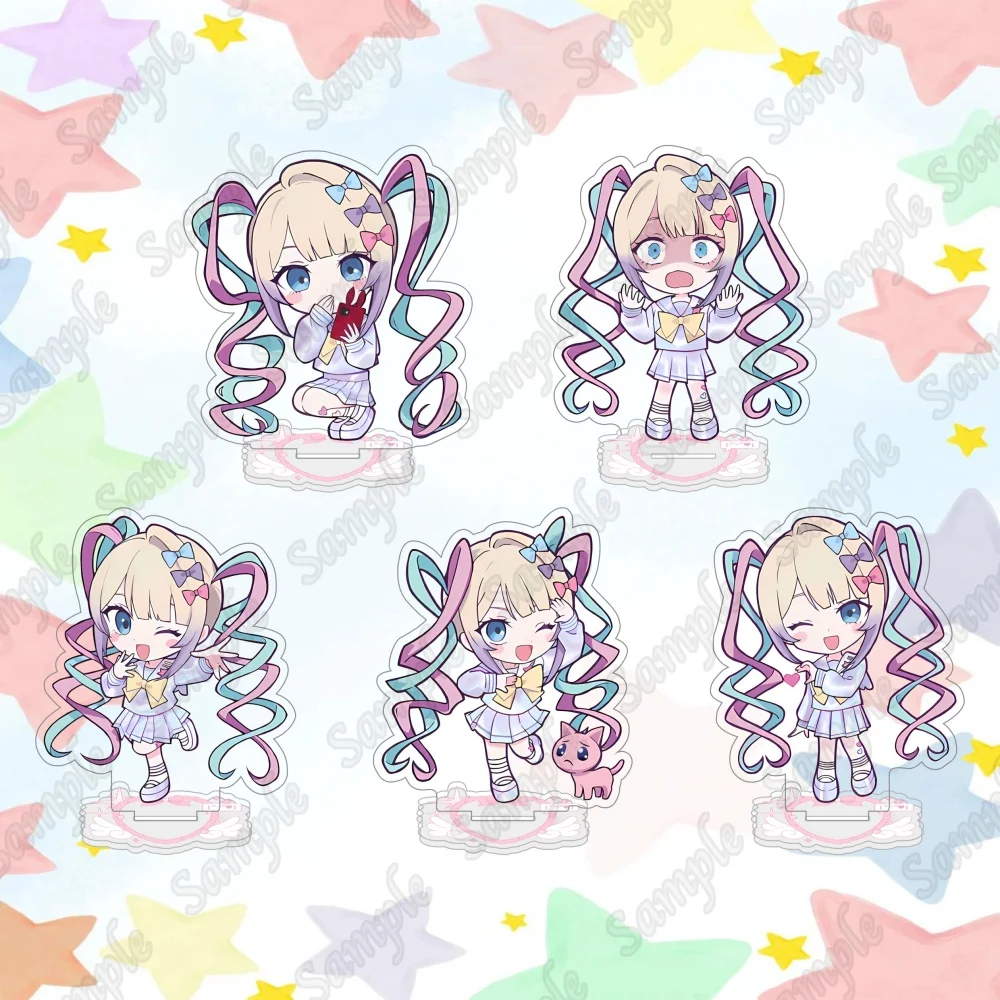 Anime Needy Streamer Overload KAngel Chibi Acrylic Stand 10cm Keychain Figure Ame-chan Model Desk Plate Decor Fan Gift