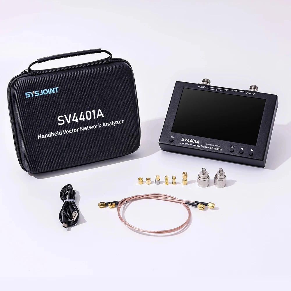 SV4401A 7 inch Touch LCD 100db 50KHz ~4.4GHz Vector Network Analyzer HF VHF UHF Antenna FCC CEAnalyzer Upgrade of NanoVNA VNA