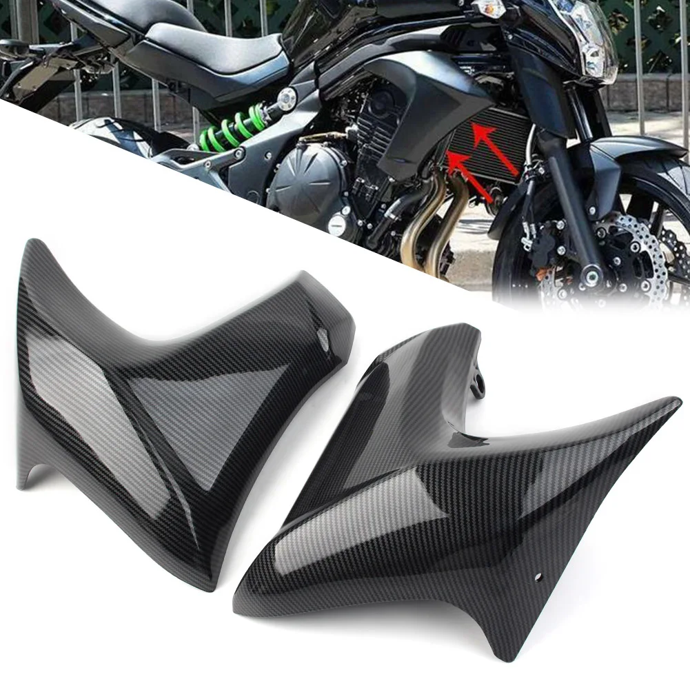 

Carbon Fiber ABS Motorbike Injection Radiator Cover Panel Fairing Left & Right 2Pcs For Kawasaki ER6N 2012 2013 2014 2015 2016