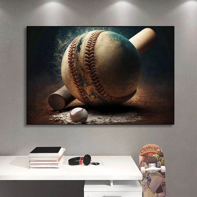 Baseball Sport Poster Baseball Sports Ball Photos Sports Canvas Printing Posters Modern Wall Art Picture Decoration Paintings
