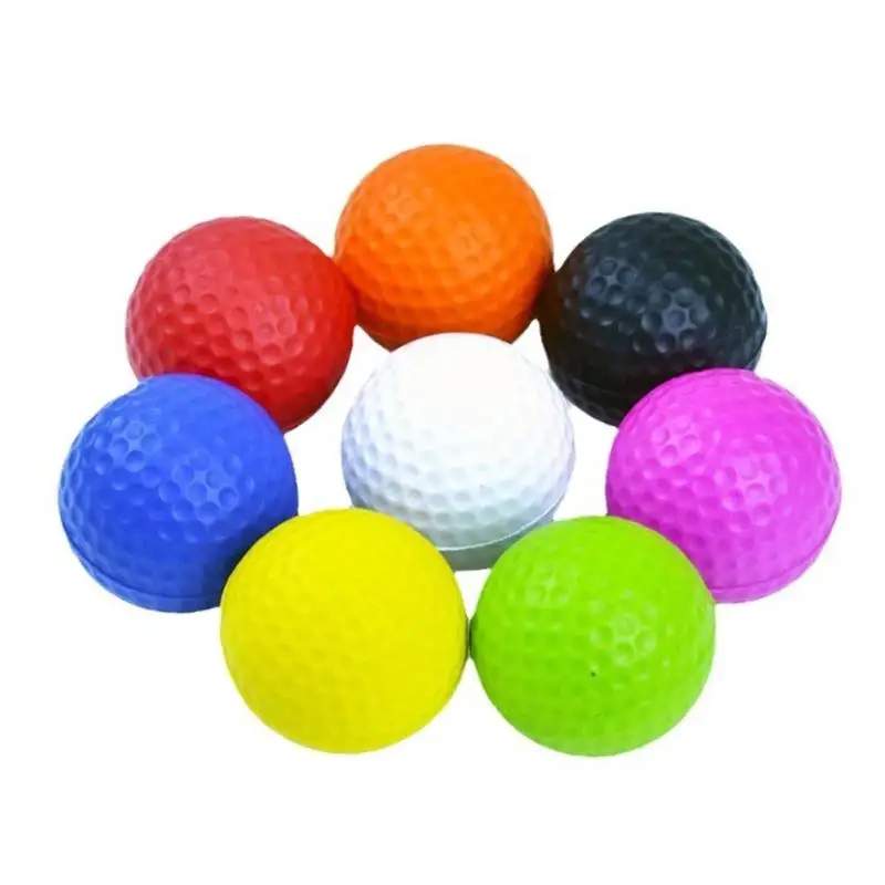 10Pcs Long Lasting Limited Flight Practice Golf Ball for Backyard Realistic Feel PU Practice Golf Ball Foams Golf Ball