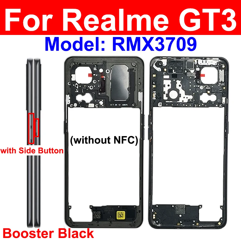 Middle Housing For Realme GT3 GT Neo 5 Neo 5Se Middle Frame Cover Back Cover Battery Door Housing Parts