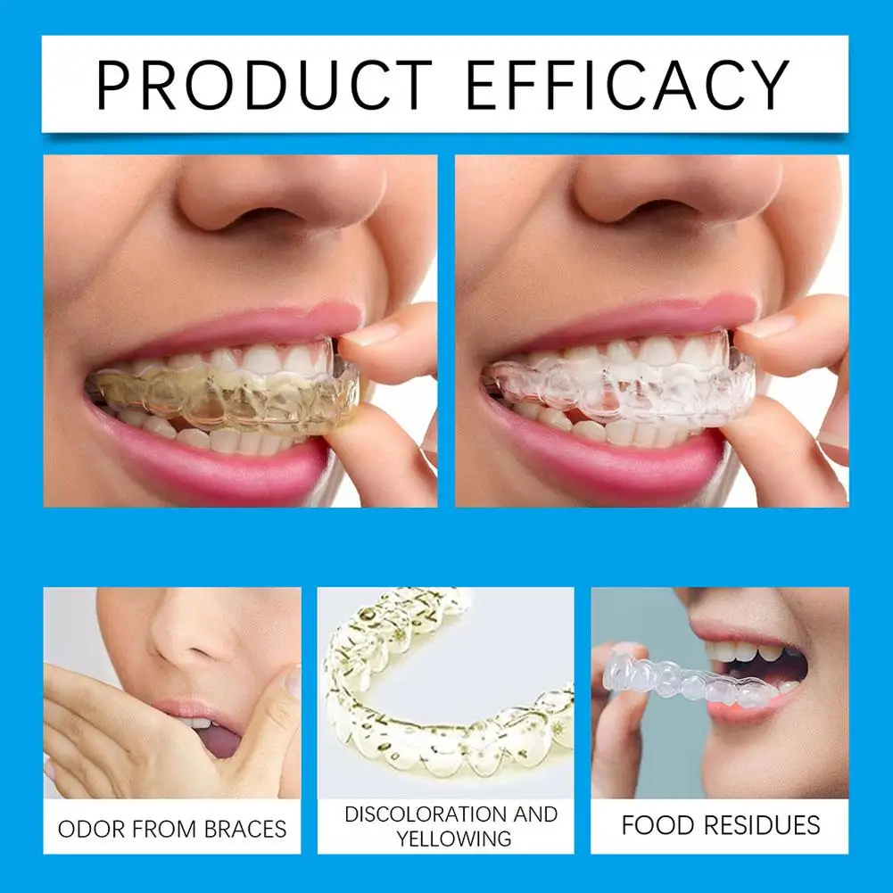 30ML Dental Brace Cleaner Invisalign Aligner Cleaner Spray Cleansing Foam Can Eliminate Odors To /Can Be Used To Clean Braces