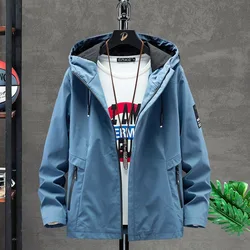 2024 Spring and Autumn Fashion Trend Hooded Cargo Jacket Men's Casual Loose Comfortable Windproof Large Size High Quality Coat