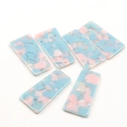 Tortoise Shell  Charm,Acetate Acrylic, Trapezoidal  pendant ,Boho ,Leopard Print,Earring Parts,Ohrringe finding-ACE279