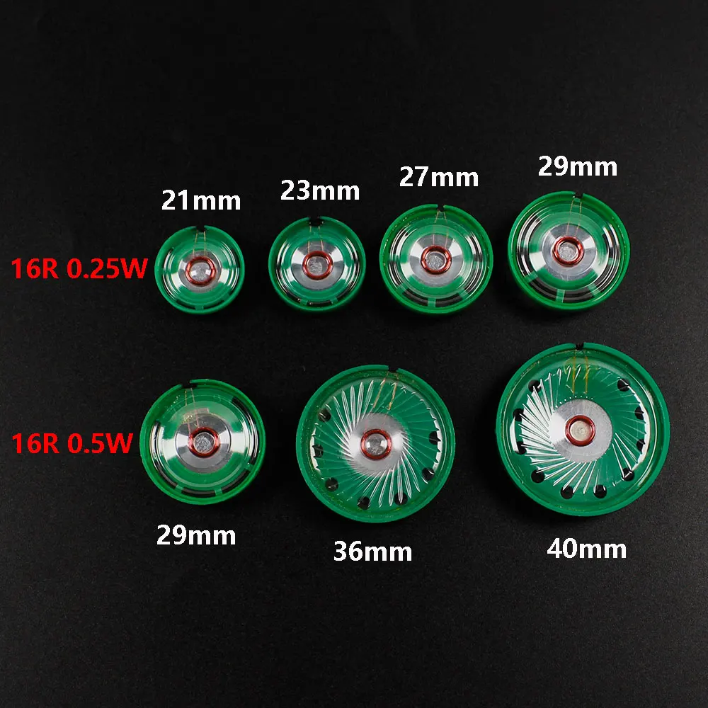 2 piece 16 Ohm 0.25W 0.5W External Magnetic Doorbell Toy Speaker 16R 16 Ohm Diameter 21mm 23mm 27mm 29mm 36mm 40mm