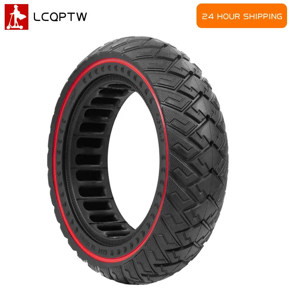 

For Niu KQi1 KQi2 KQi3 Kickscooter 9.5x2.5 Solid Tire Electric Scooter 9.5 Inch Wide Explosion-proof Off-road Red Wing Pattern