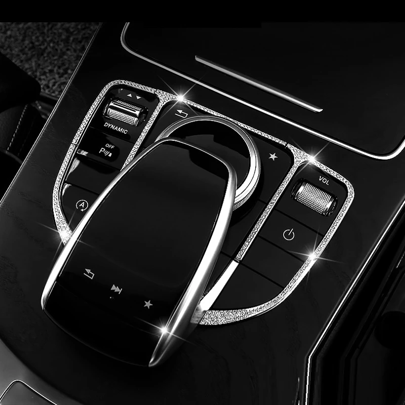 Car Control Mouse Touchpad Buttons Frame Decoration Cover Trim for Mercedes Benz GLC X253 C W205 E Class W213