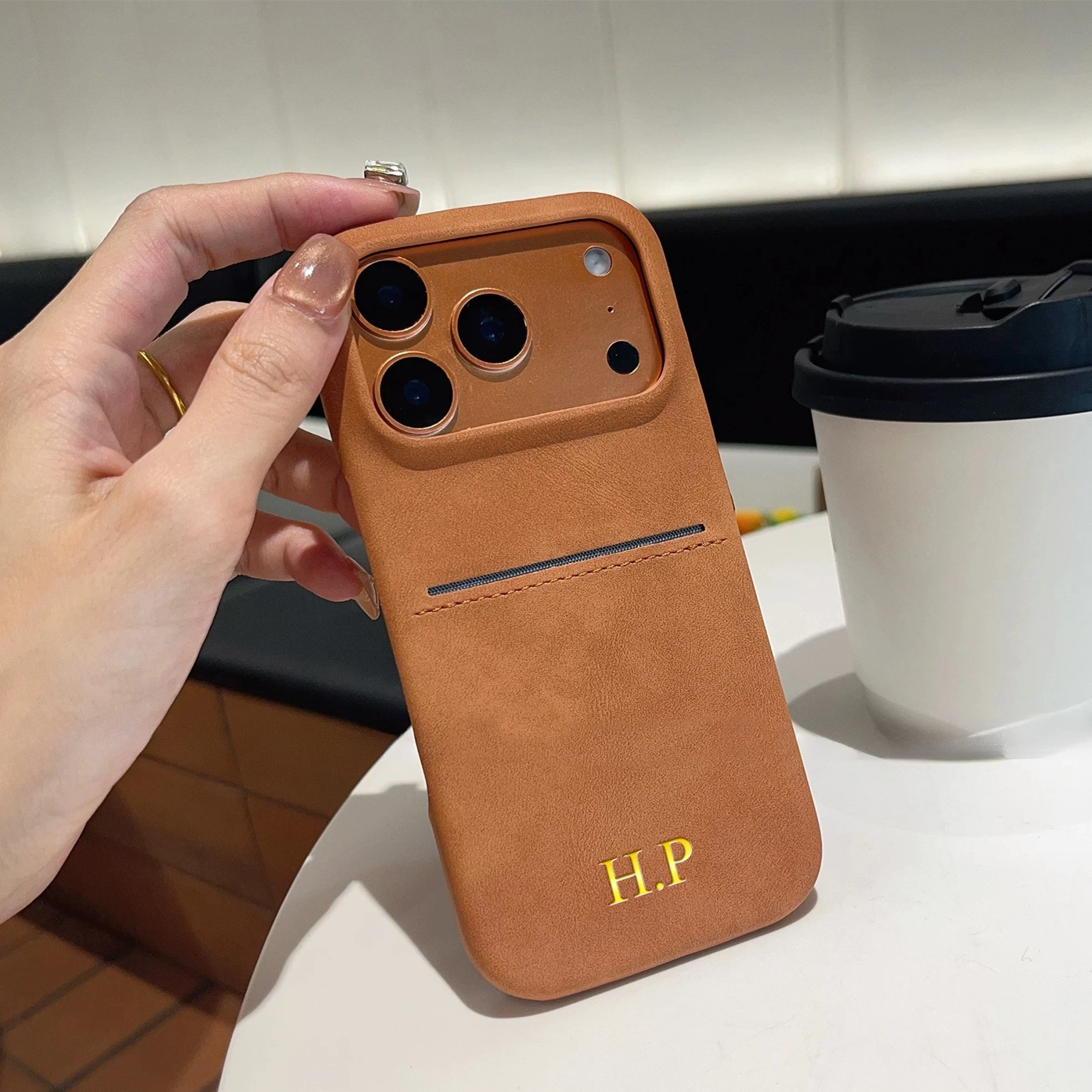 Personalized Vintage Faux Leat - Phone Accessories Names ulasan dan harga