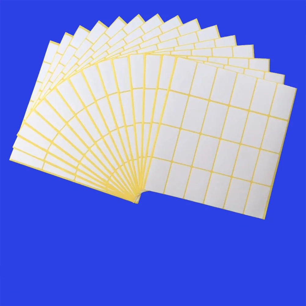 15Pcs Blank Stickers Self Adhesive Paper Label for Office School Home Organization 25x42mm Adhesive Sticky Labels