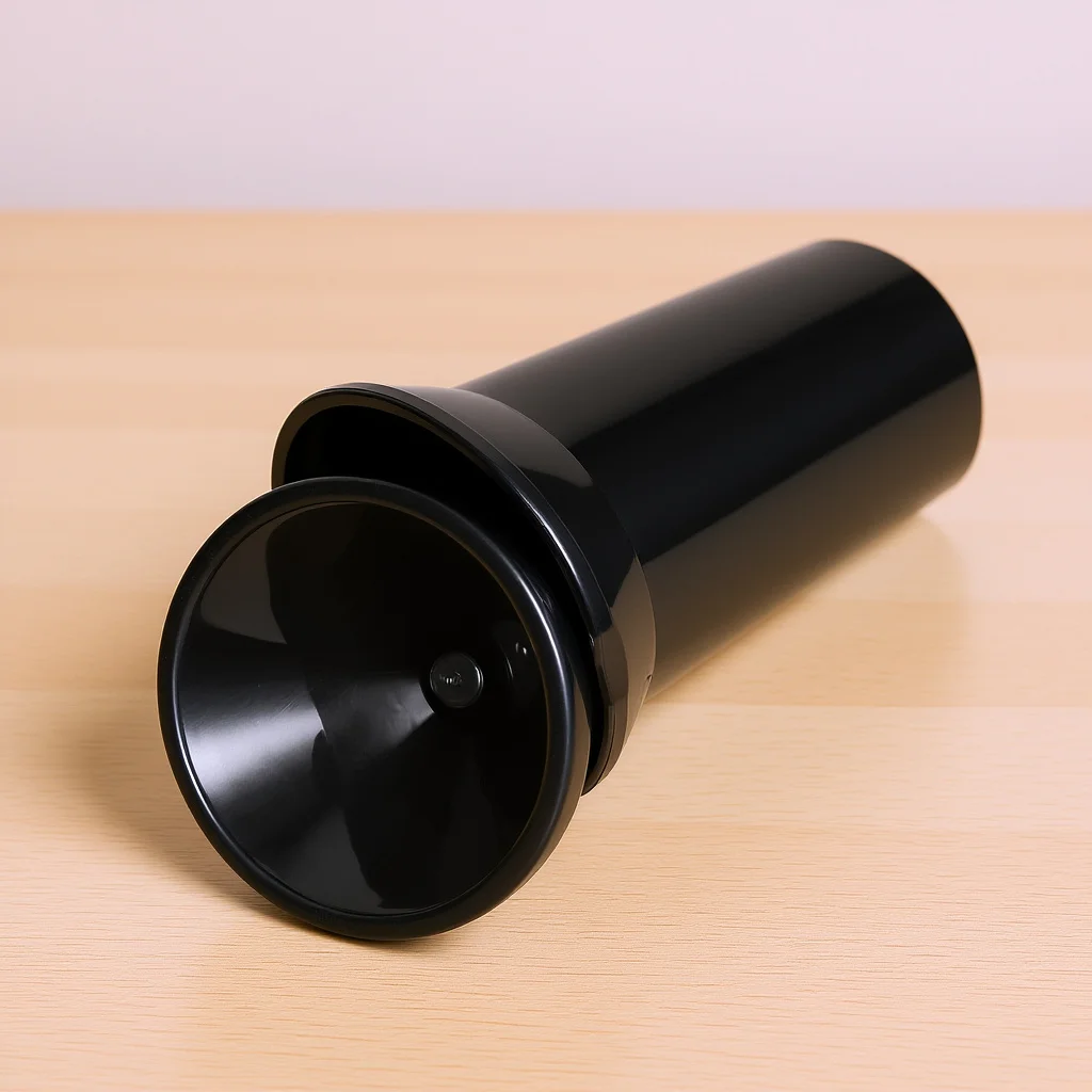 

Black Wine Spittoon Ice Bucket Plastic Round PP Tub 6.48x4.79x4.79in Wine Accessory Ice Storage Bucket