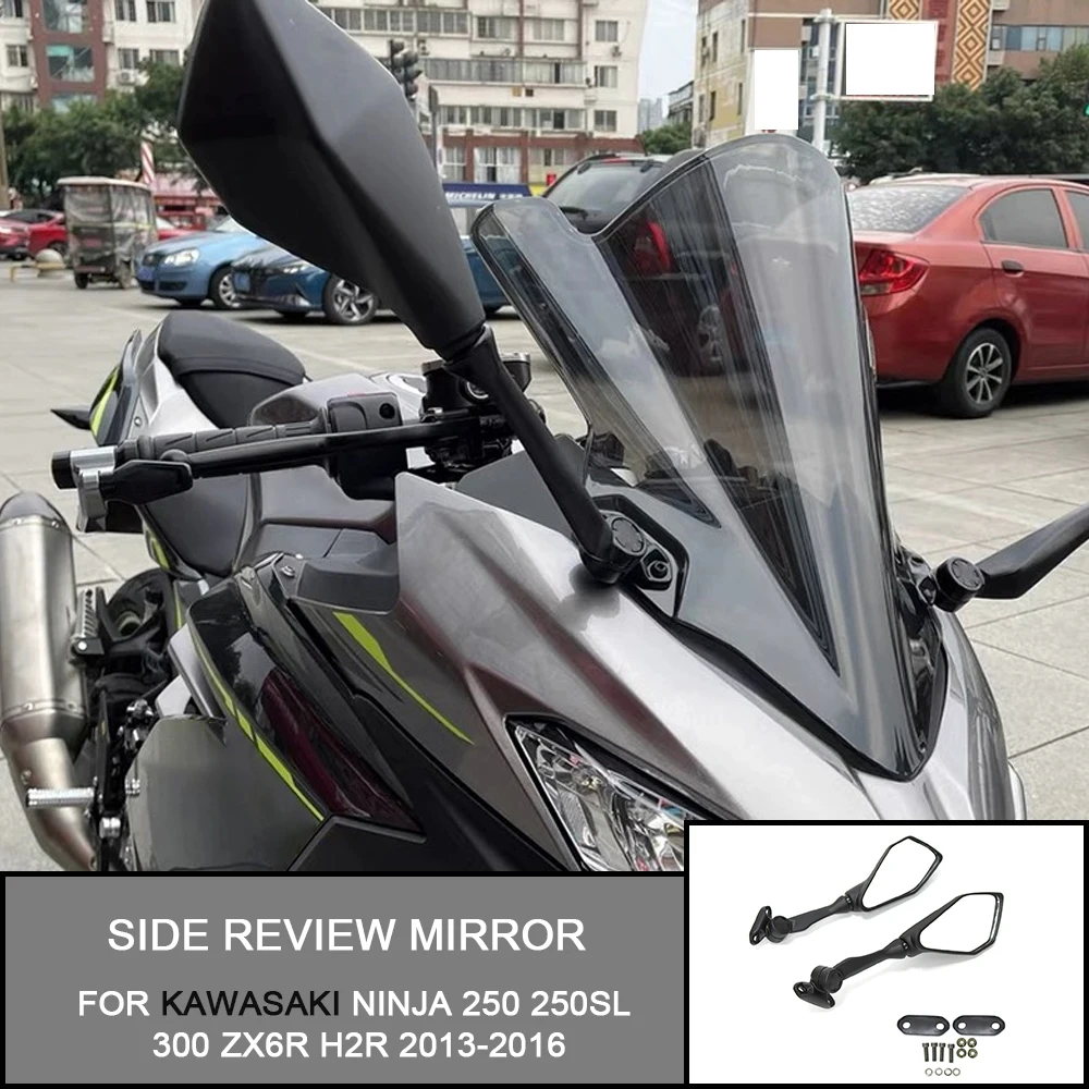 Motorcycle Rear View Mirrors for Kawasaki NINJA 400 650 1000 2017-2020 Ninja 250 250SL 300 ZX6R H2R 2013-2016 Side Review Mirror