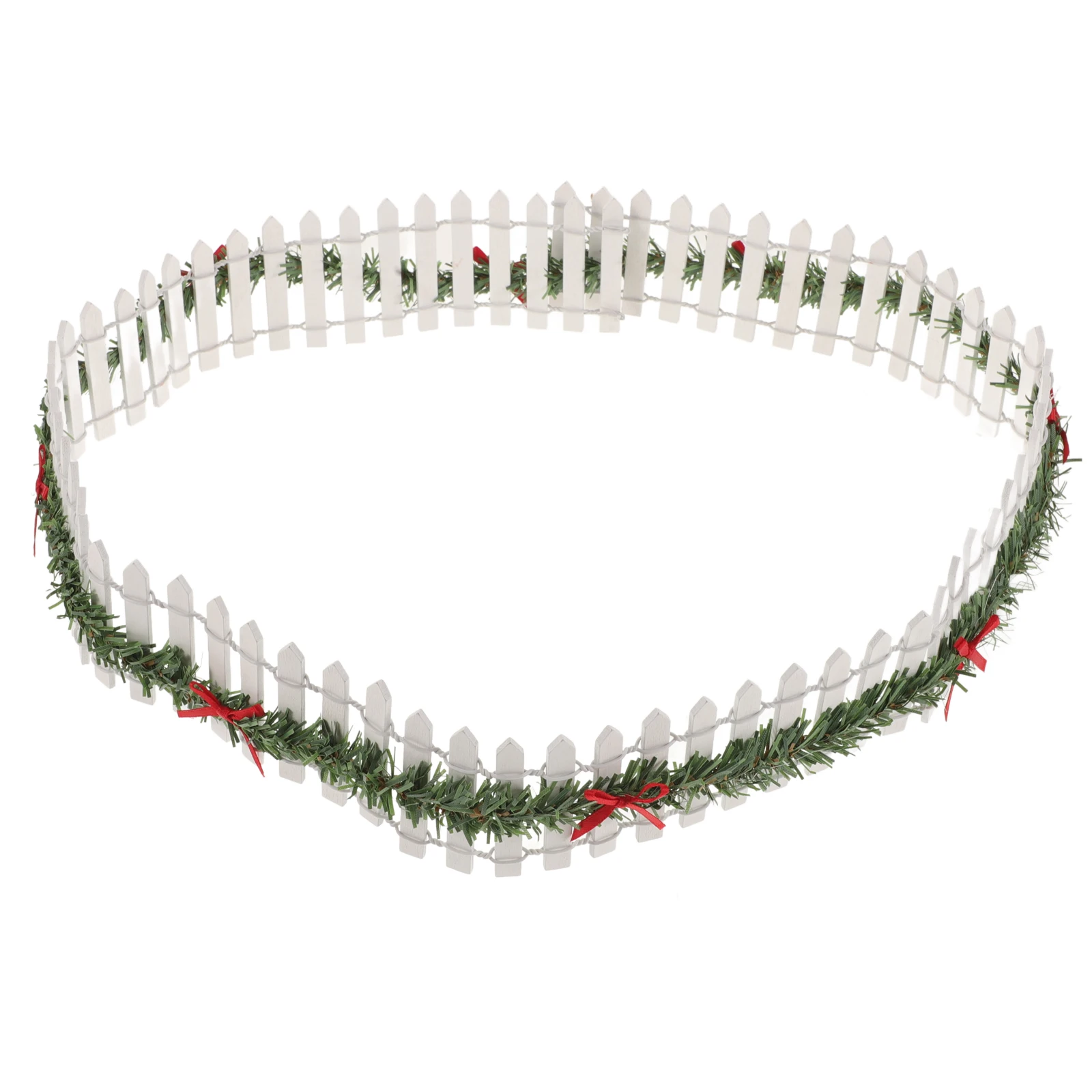 

Mini Fence for Garden Micro Landscape Accessories Christmas Decorative Wooden Miniature Garden Fencing Xmas Decoration