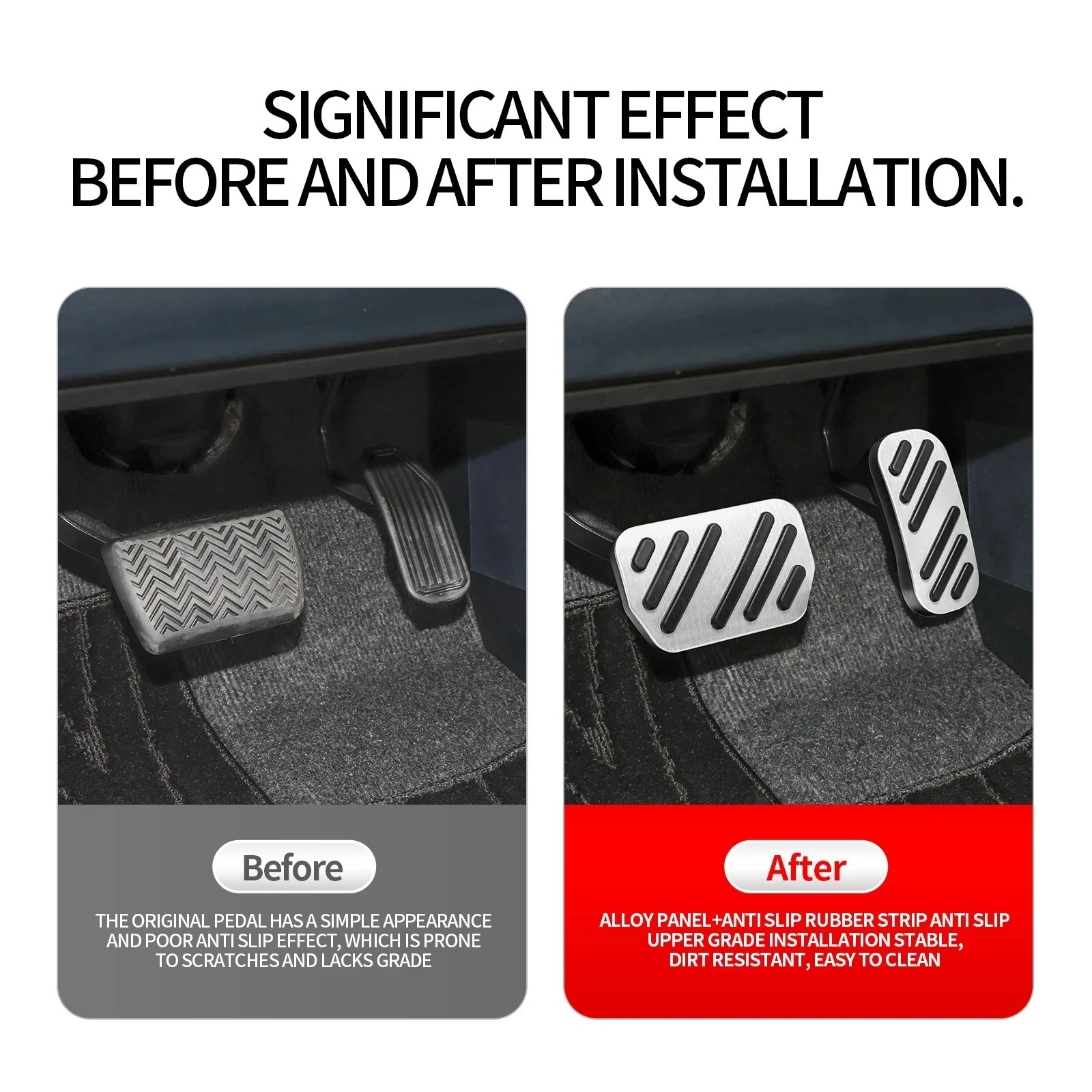 Capa de Pedal de Acelerador e Freio em Liga de Alumínio para Toyota Hilux 2026 (RHD) - Protetor de Pedal Modificado para Acessório Interno Automotivo