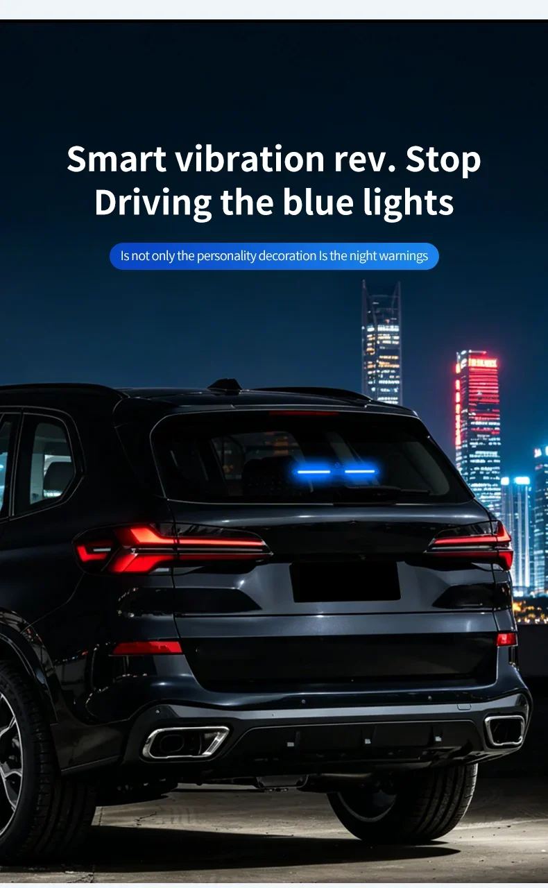 Solarbetriebene Auto-LED-Warnleuchte mit Saugnapfhalterung, ohne Verkabelung, für die Heckscheibe, Stroboskop-Blitzlicht, Sicherheits- und Dekorationslampe. – Detail 6