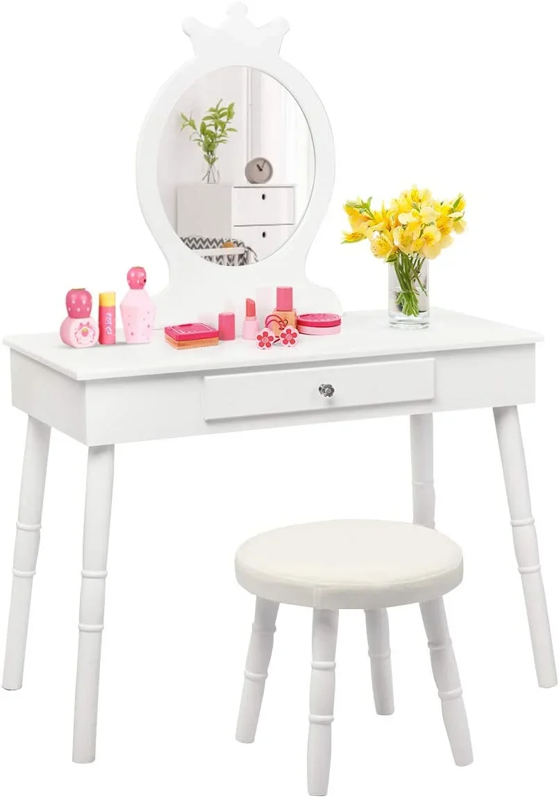 Modern Design Little Girl Bedroom Home Dressing Table Dressing Table  with Mirror Dressing Room Desk