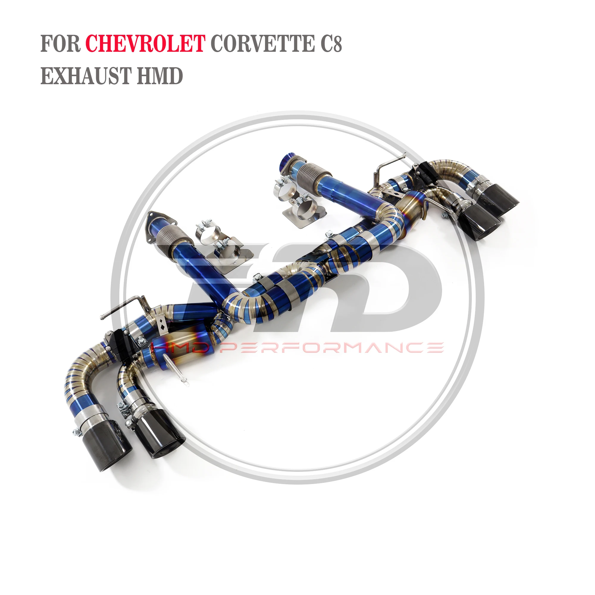 Discount offer titanium catback Giveaway downpipe without valve for Corvette C8 GTB HMD exhaust system Quality certification