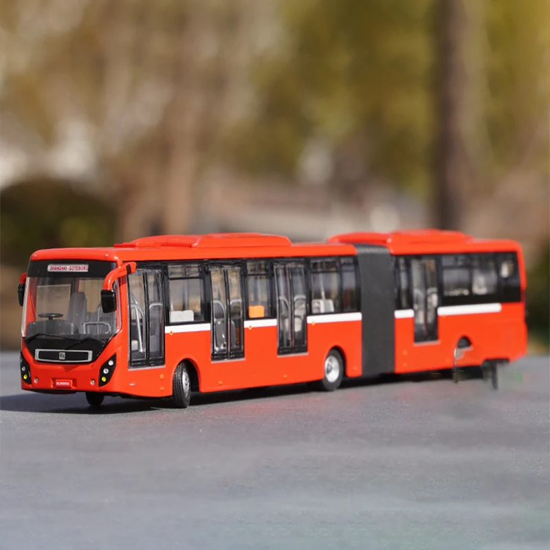 Diecast 1:64 Scale Express Bus Articulated Bus Toy Car Model Classic Collection Scene Decoration Souvenir Gift Decoration Toy