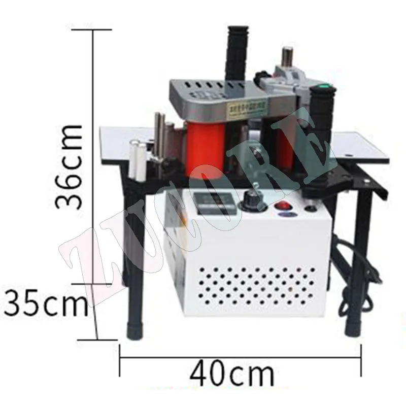 1100 واط صغيرة دليل حافة النطاقات آلة مزدوجة الجانب الإلتصاق المحمولة حافة بندر النجارة حافة النطاقات آلة 220 فولت مصنع