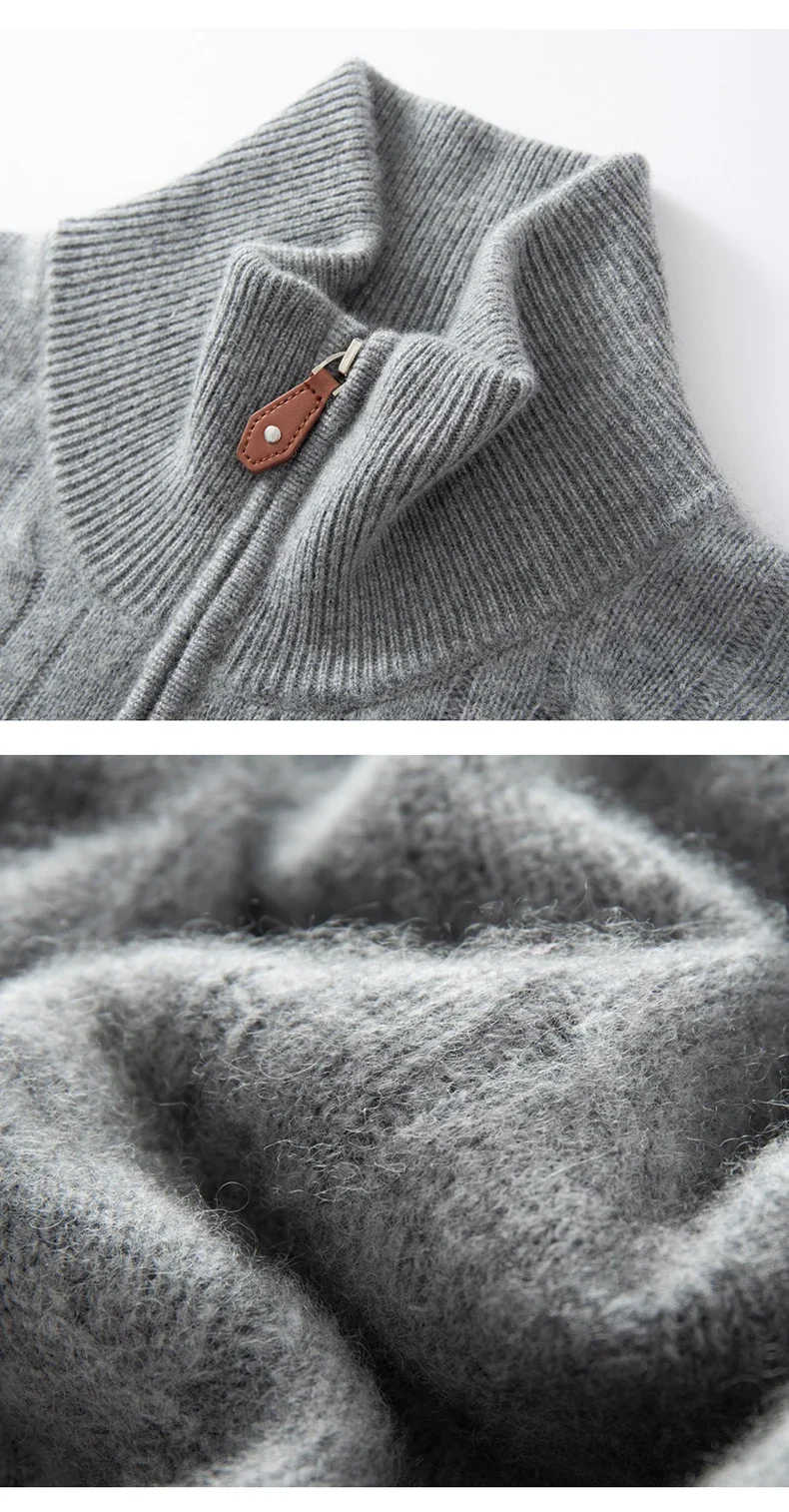 

High-end Women's 100% Cashmere Sweater Half Zipper Turtleneck Thickness Pullover Preppy Style Luxury Autumn Winter Cashmere Top