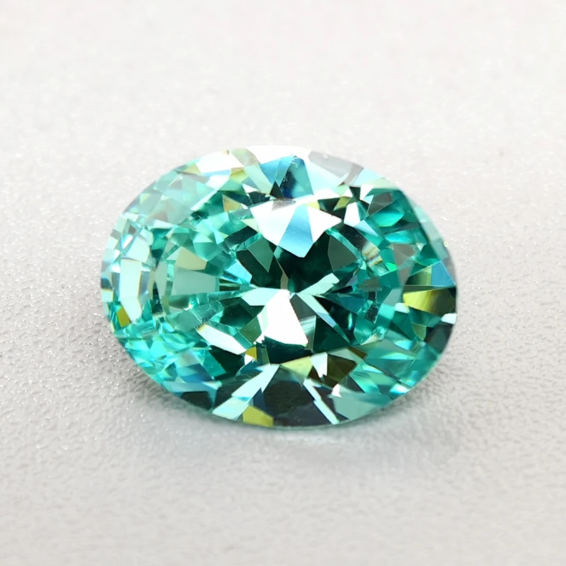 New Paraiba Blue/Paraiba Green Oval Cut Cubic Zirconia Stones Loose Gemstone for Jewelry Making