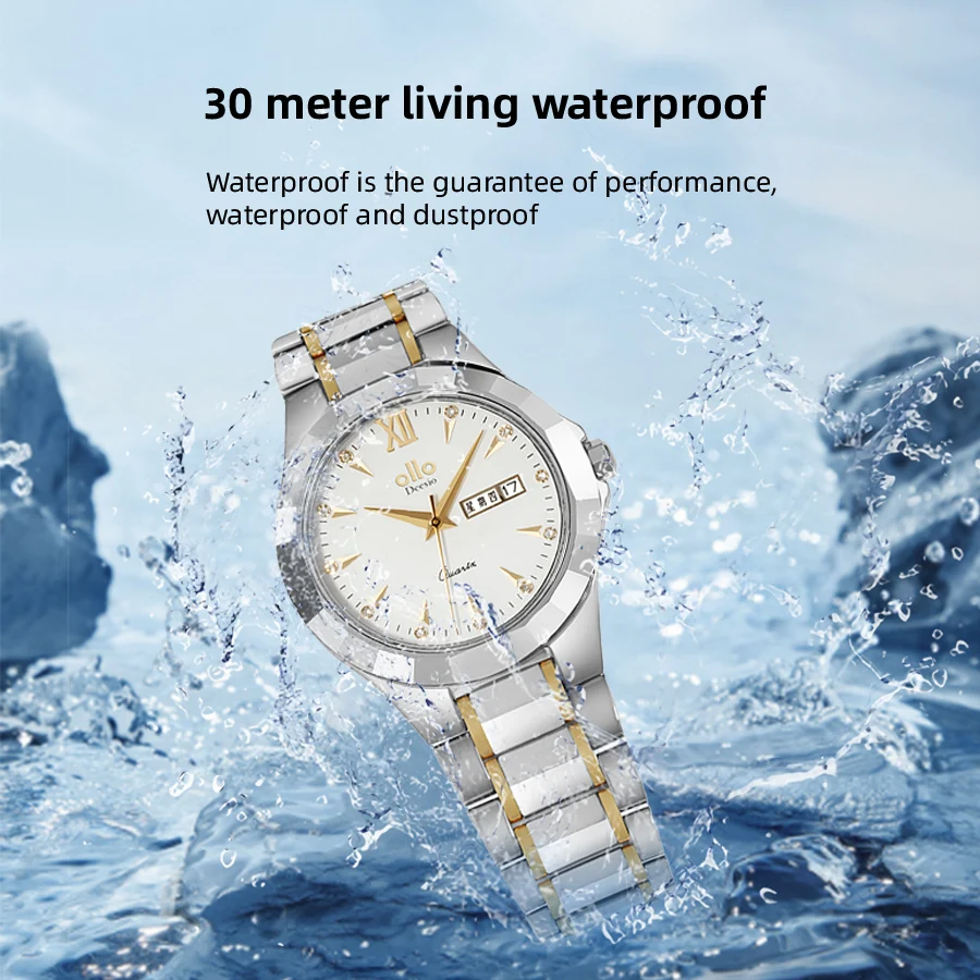 

Deesio Luxury Brand Quartz Watch For Men Women Calendar Date Waterproof Stainless Steel Couple Wrist Watches Reloj Para Mujer