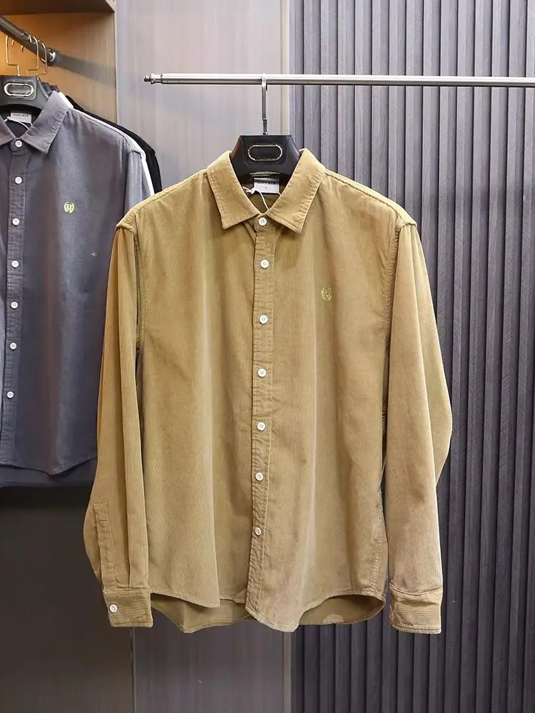 

Men's Casual Cotton Flannel irt Long Sve Classic Collar Vintage Sle Versatile Outerwear Comfortable Breathable Daily Wear