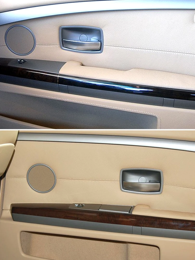 Couvercle de panneau de porte gris, 4 pièces, couvercle de rabat de porte avant de voiture, couvercle de vis de porte automatique pour BMW série 7 E65 E66 745i 02-08 51417149974