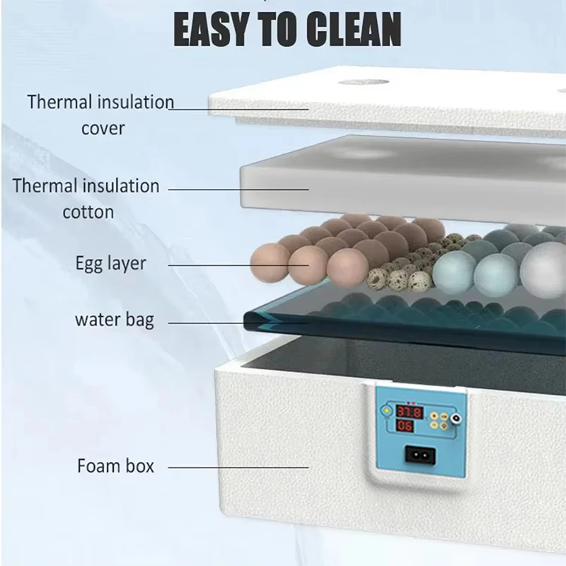10 Egg Incubator Automatic Bionic Waterbed Incubator Egg Machine Thermostatic Incubator Manual Turnover All-in-One Machine