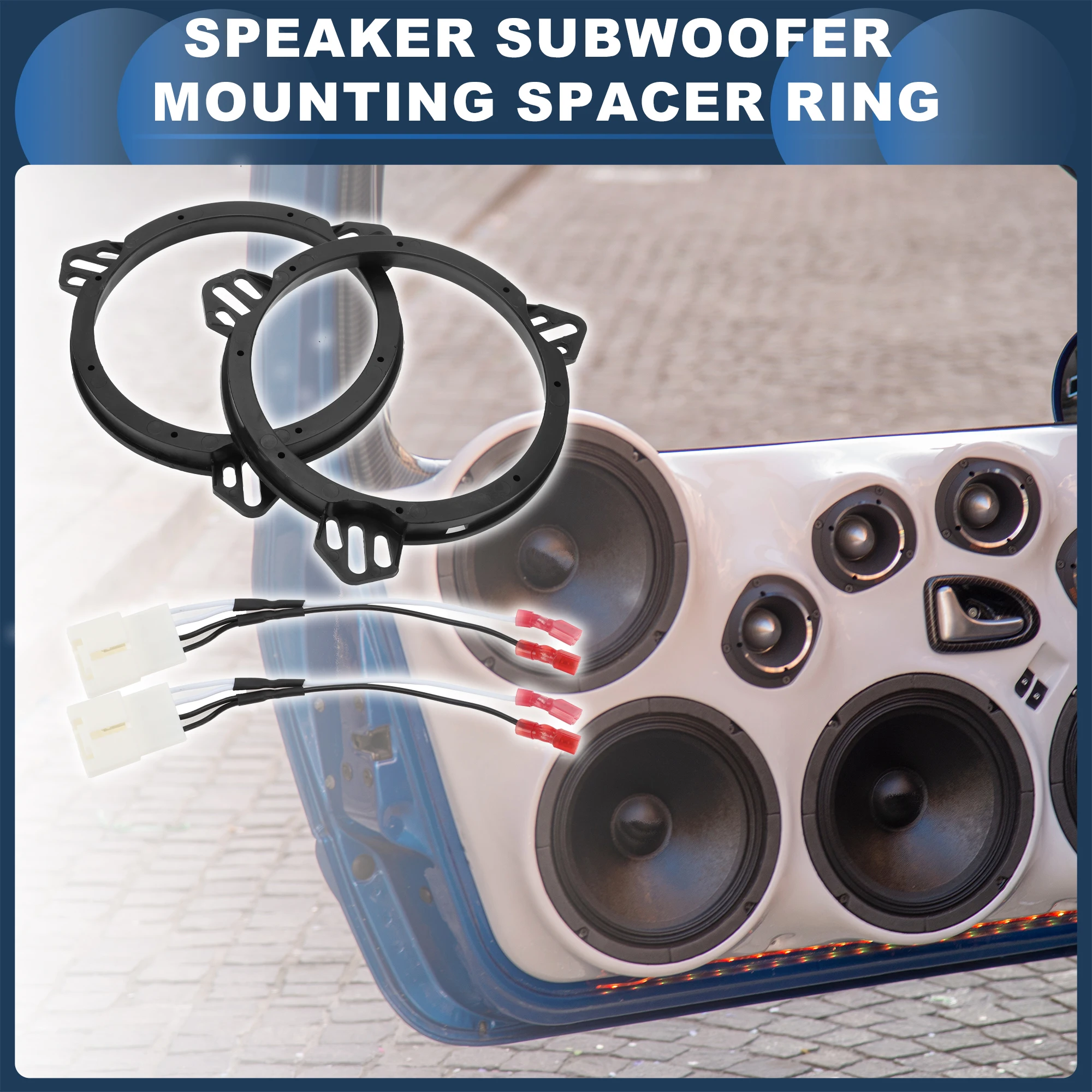 X Autohaux Speaker Spacer Ring Tweeter Speaker Spacer Adapter voor FORD FIESTA 2008-ONWARDS voor FORD KA 2008-ONWARDS