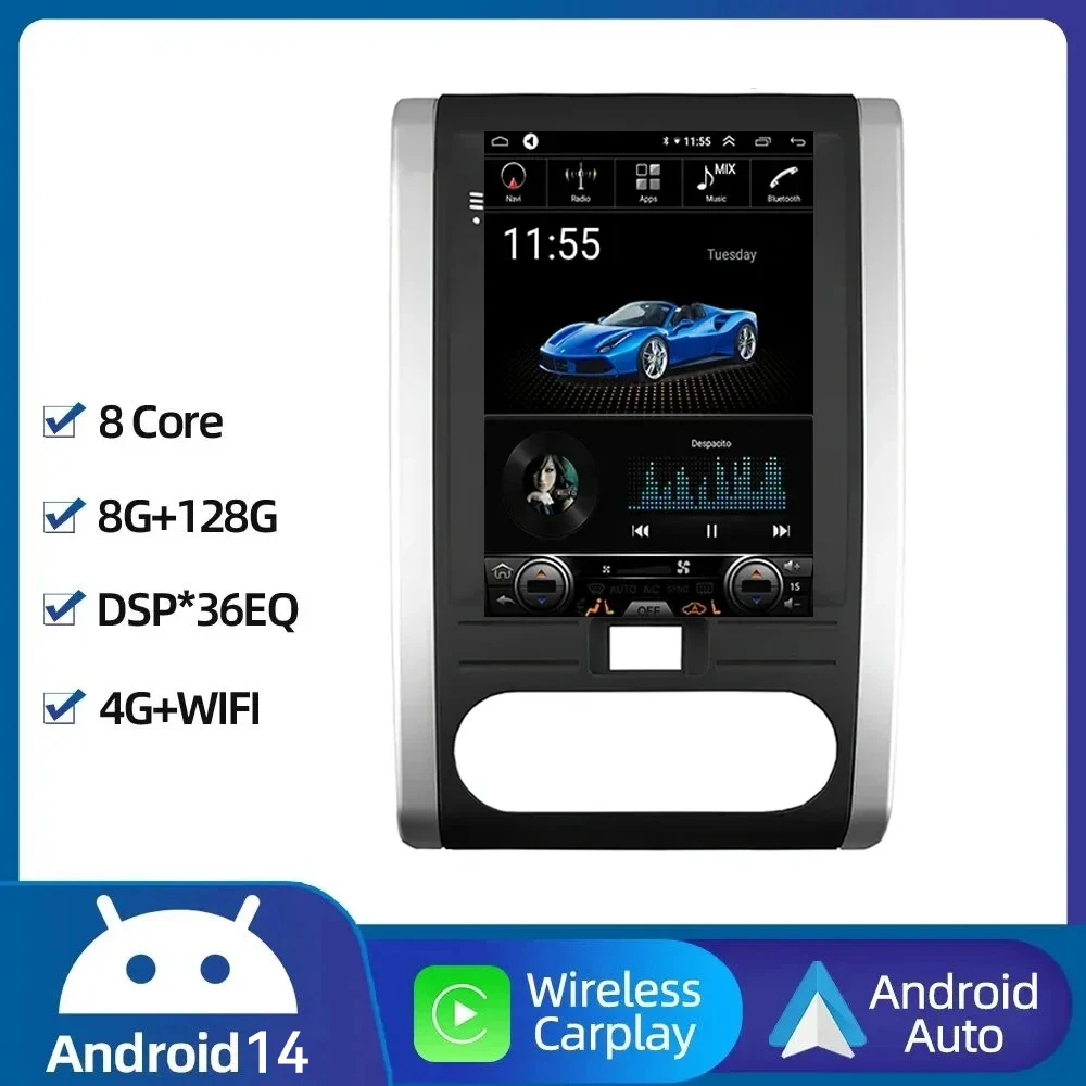 

9.7" Android 14 Car Radio for Nissan X-Trail 2 T31 2007-2013 2014 2015 Multimedia Player 2Din 4G WIFI Carplay GPS IPS Head Unit