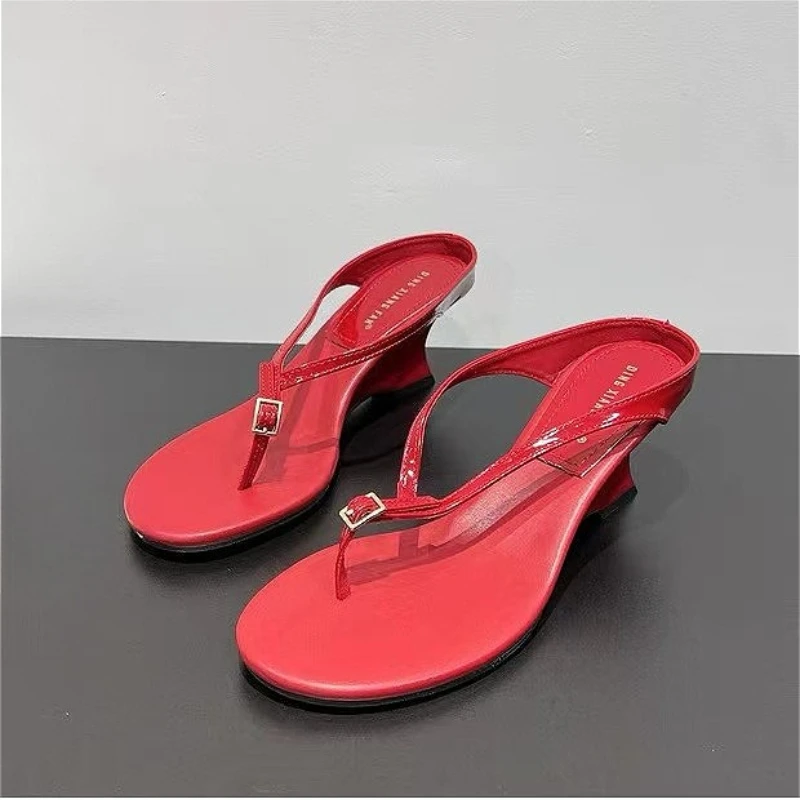 

Summer 2026 Wedge Flip Flops Women Fashion Comfortable Casual Designer Women's Sandals Clip Toe High Heeled Women Slippers