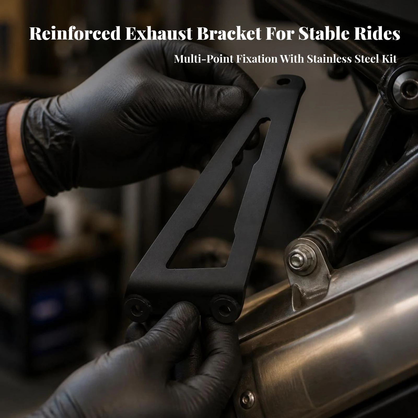 Exhaust Support Bracket Easy Installation Exhaust Hanger Bracket Sleek Heat-Resistant for Motorcycle Riders - view 6