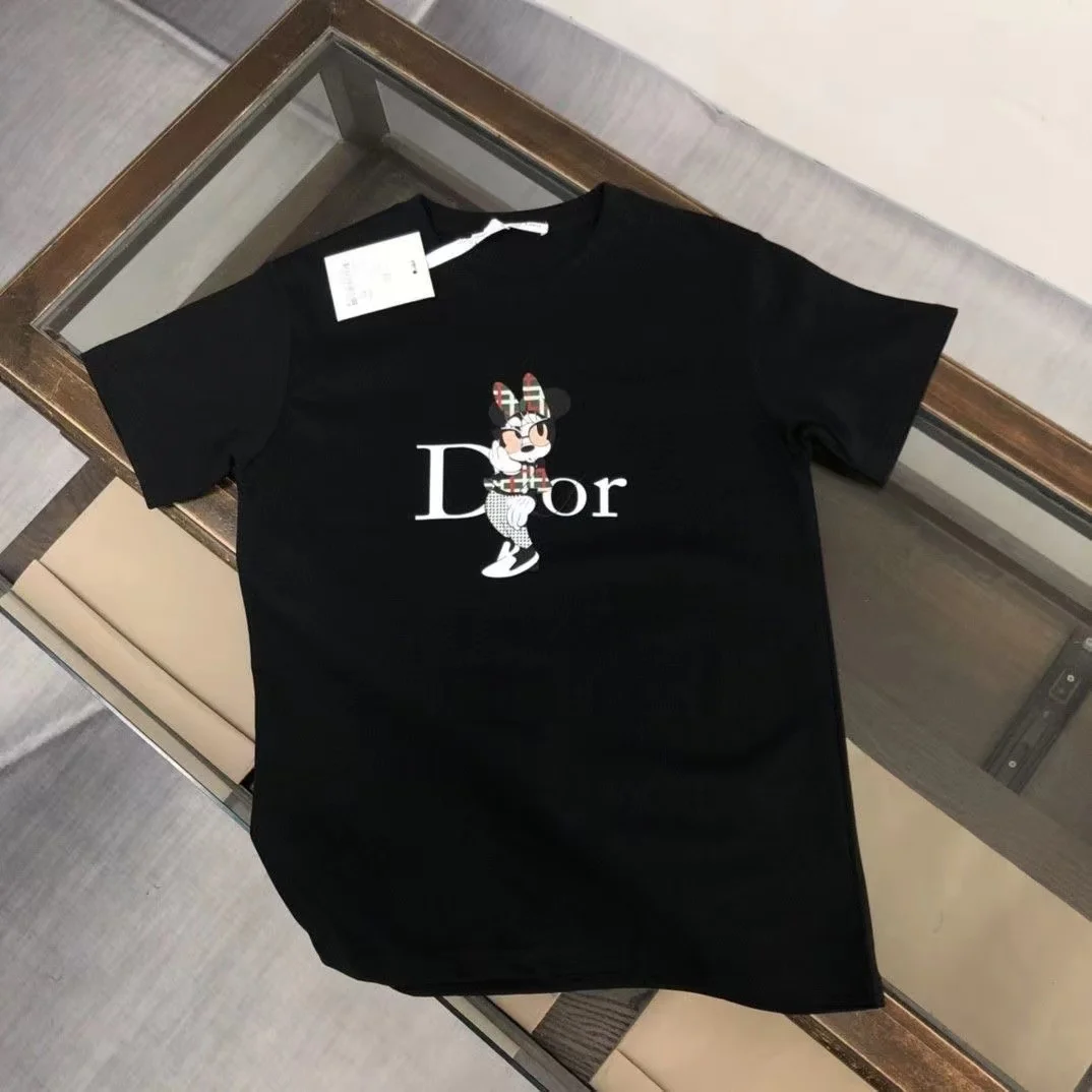 

320g three needle pure cotton cool feeling summer American fashion brand printed short sleeved loose trendy T-shirt top